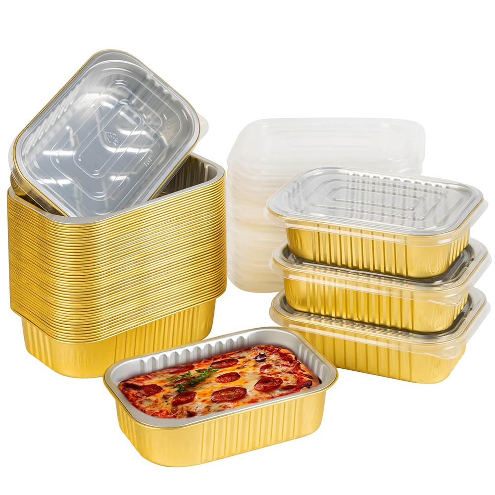 Tin Container Lid - Kleine aluminium bakvormen met deksel, extra