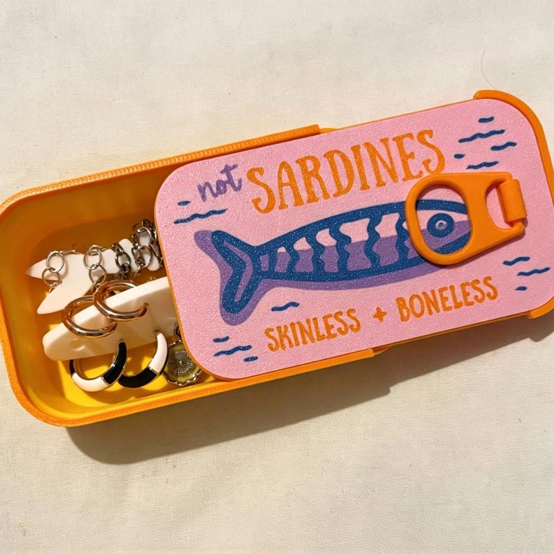 Sardine blikken sieradendoosje - Tin Container Lid recensie en prijs