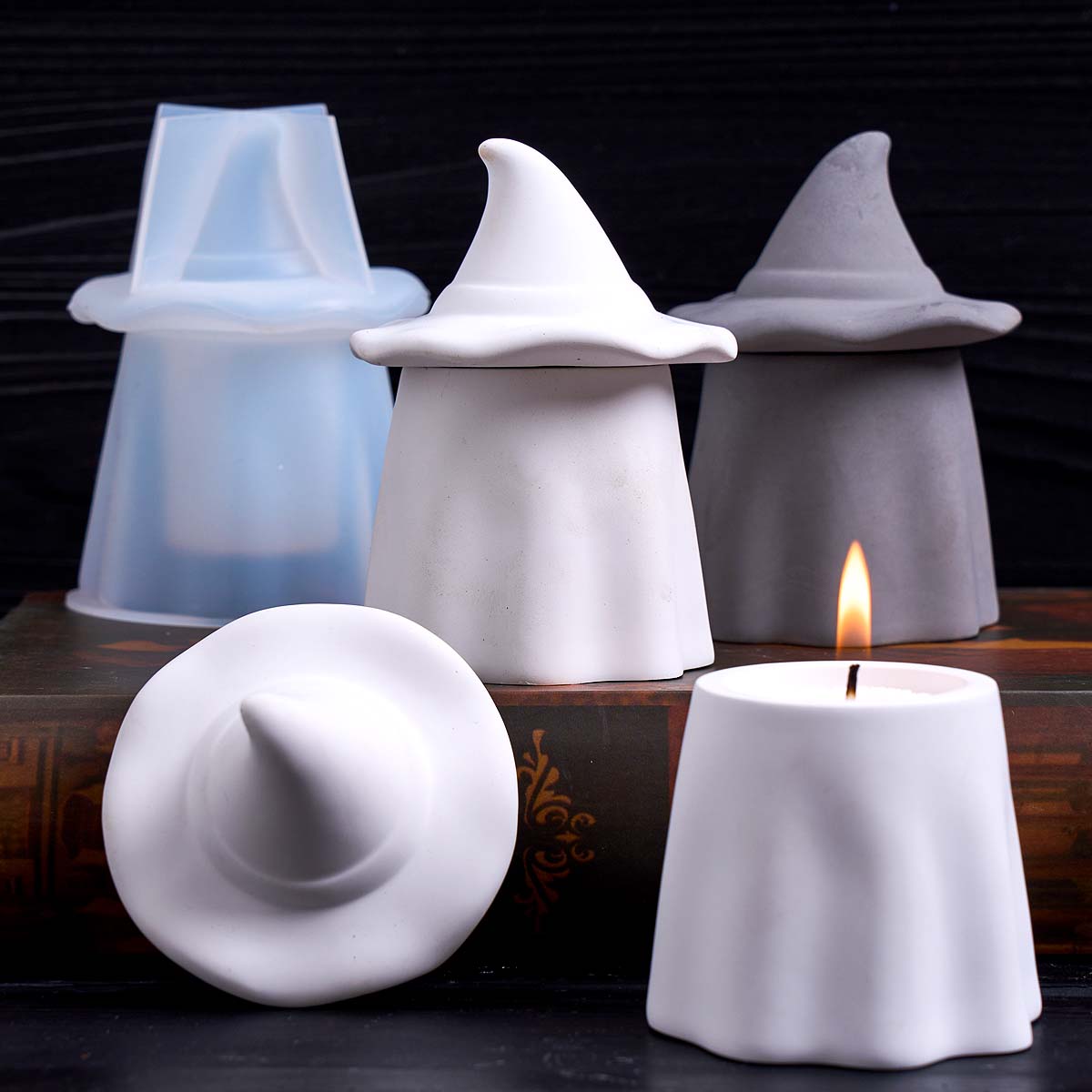Ghost Wizard Kaarspot Silicone - Candle Making Jars With Lids recensie en prijs