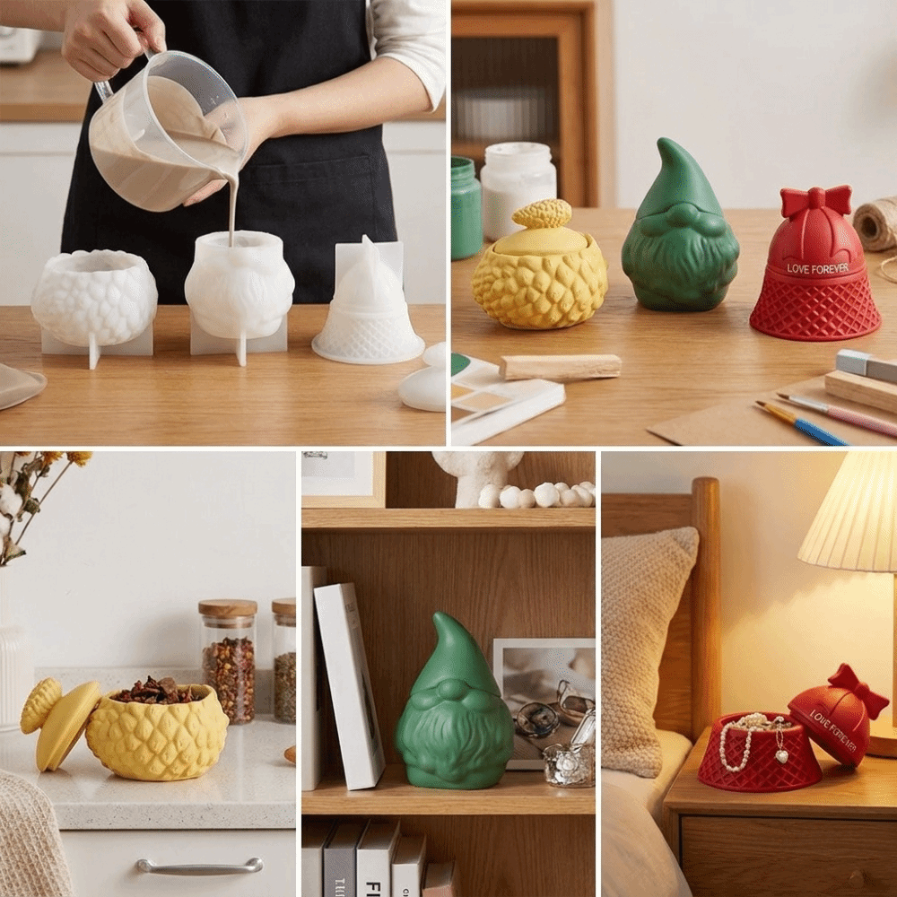 Siliconen Santa Claus opbergpo - Candle Making Jars With Lids recensie en prijs